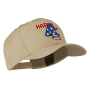 Happy 4th Embroidered Cap