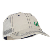 Four Trees Embroidered Cotton Mesh Cap