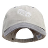 Sleeping Lizard Embroidered Pigment Dyed Wash Caps - Beige-Black OSFM