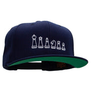 Chess Set Embroidered Wool Blend Prostyle Snapback