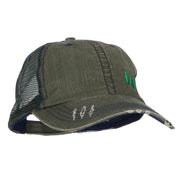 Four Trees Embroidered Cotton Mesh Cap