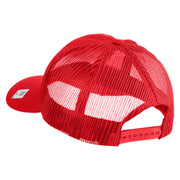 U.S. Marine Corps 1st Marine Division Embroidered 6 Panel Structured Cotton Twill Mesh Cap Made in USA - Red OSFM