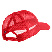 U.S. Marine Corps 1st Marine Division Embroidered 6 Panel Structured Cotton Twill Mesh Cap Made in USA - Red OSFM