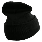 Philippines Sun Symbol Embroidered Fleece Lined Cuff Beanie - Black OSFM