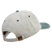 Sleeping Lizard Embroidered Pigment Dyed Wash Caps - Beige-Green OSFM