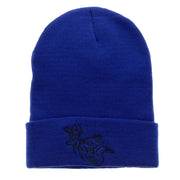 Hunting Party Embroidered 12 Inch Long Knitted Beanie