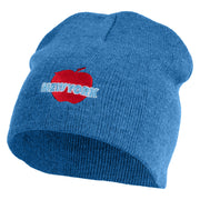 Big Apple New York Embroidered 8 inch Acrylic Short Blank Beanie - Sky Blue OSFM