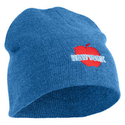 Big Apple New York Embroidered 8 inch Acrylic Short Blank Beanie - Sky Blue OSFM