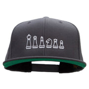 Chess Set Embroidered Wool Blend Prostyle Snapback