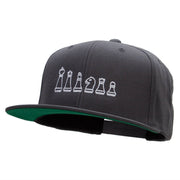 Chess Set Embroidered Wool Blend Prostyle Snapback