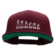 Chess Set Embroidered Wool Blend Prostyle Snapback