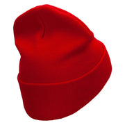 Game Balls Embroidered 12 Inch Long Knitted Beanie - Red OSFM