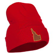 Idaho State Map Embroidered Long Beanie