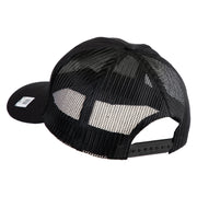 2nd Marine Division Veteran Embroidered 6 Panel Structured Cotton Twill Mesh Cap Made in USA - Black OSFM