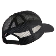 2nd Marine Division Veteran Embroidered 6 Panel Structured Cotton Twill Mesh Cap Made in USA - Black OSFM