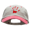 Monster Handprint Embroidered Pigment Dyed Wash Caps