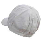 Alligator Silhouette Embroidered Cotton Elastic Newsboy Cap - White OSFM