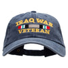 Iraq Veteran Ribbon Embroidered Washed Cotton Brass Buckle Cap