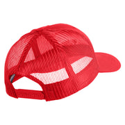 2nd Marine Division Veteran Embroidered 6 Panel Structured Cotton Twill Mesh Cap Made in USA - Red OSFM