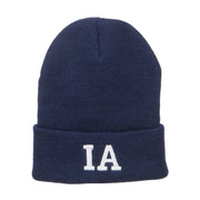 IA Iowa State Embroidered Long Beanie