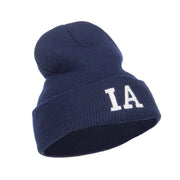 IA Iowa State Embroidered Long Beanie