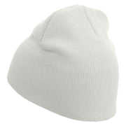 Green Classic Car Embroidered 8 Inch Short Beanie - White OSFM