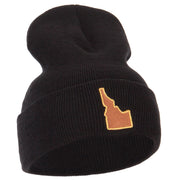 Idaho State Map Embroidered Long Beanie