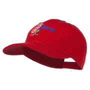 USA State Iowa Wild Rose Embroidered Low Profile Cap