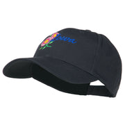 USA State Iowa Wild Rose Embroidered Low Profile Cap