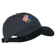 USA State Iowa Wild Rose Embroidered Low Profile Cap