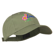 USA State Iowa Wild Rose Embroidered Low Profile Cap