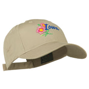 USA State Iowa Wild Rose Embroidered Low Profile Cap