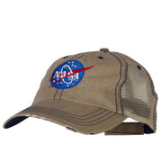 NASA Insignia Embroidered Low Cotton Mesh Cap