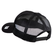 2nd Marine Division Retired Embroidered 6 Panel Structured Cotton Twill Mesh Cap Made in USA - Black OSFM