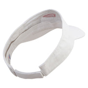 Red Flag Logo Embroidered Prostyle Cotton Twill Washed Visor - White OSFM