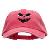 Scary Face Silhouette Embroidered Pigment Dyed Wash Caps