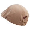 Asia Frog Embroidered Suede Duck Bill Ivy Hat - Brown OSFM