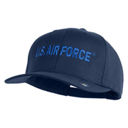 US Air Force Blue Letter Embroidered Solid Cotton Twill Cap - Navy OSFM