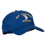 101st Airborne Veteran Embroidered Solid Cotton Pro Style Cap