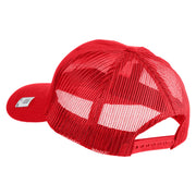 2nd Marine Division Retired Embroidered 6 Panel Structured Cotton Twill Mesh Cap Made in USA - Red OSFM