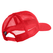 2nd Marine Division Retired Embroidered 6 Panel Structured Cotton Twill Mesh Cap Made in USA - Red OSFM