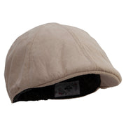 Asia Frog Embroidered Suede Duck Bill Ivy Hat - Tan OSFM