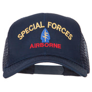 Airborne Special Force Embroidered Solid Cotton Mesh Pro Cap