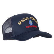 Airborne Special Force Embroidered Solid Cotton Mesh Pro Cap