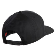 US Air Force Blue Letter Embroidered Solid Cotton Twill Cap - Black OSFM