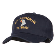 101st Airborne Veteran Embroidered Solid Cotton Pro Style Cap