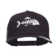 Fish Bone Embroidered Mesh Cap