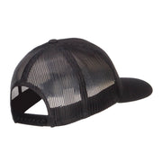 Fish Bone Embroidered Mesh Cap