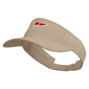 Red Flag Logo Embroidered Prostyle Cotton Twill Washed Visor - Khaki OSFM