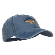 Bald Eagle America Embroidered Washed Cap